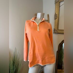 CLOVER BY BOBBY JONES half zip sweatshirt, cantaloupe, size medium